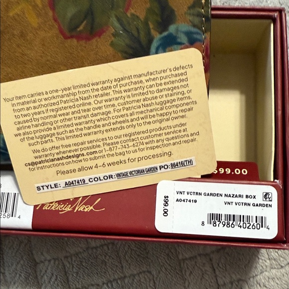 Patricia Nash Nazari Victorian Garden Bifold Wallet - Picture 5 of 5